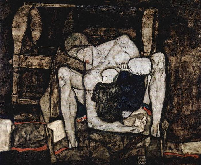 Egon Schiele Blind Mother Spain oil painting art